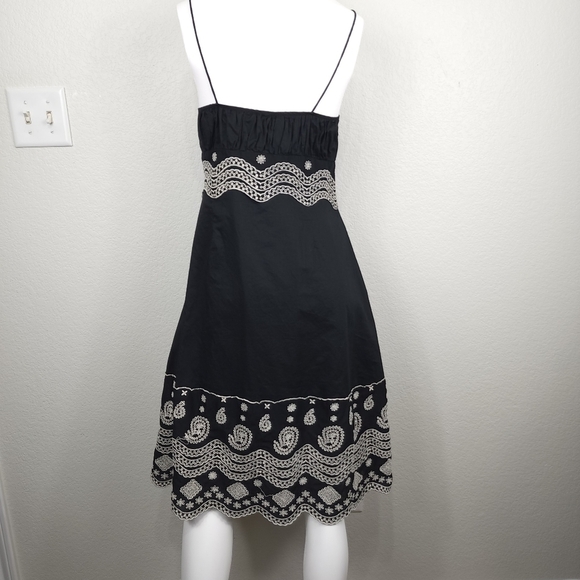 Jessica Howard Bohemian Black Embroidered Bodice Dress Size 8 - Picture 5 of 11